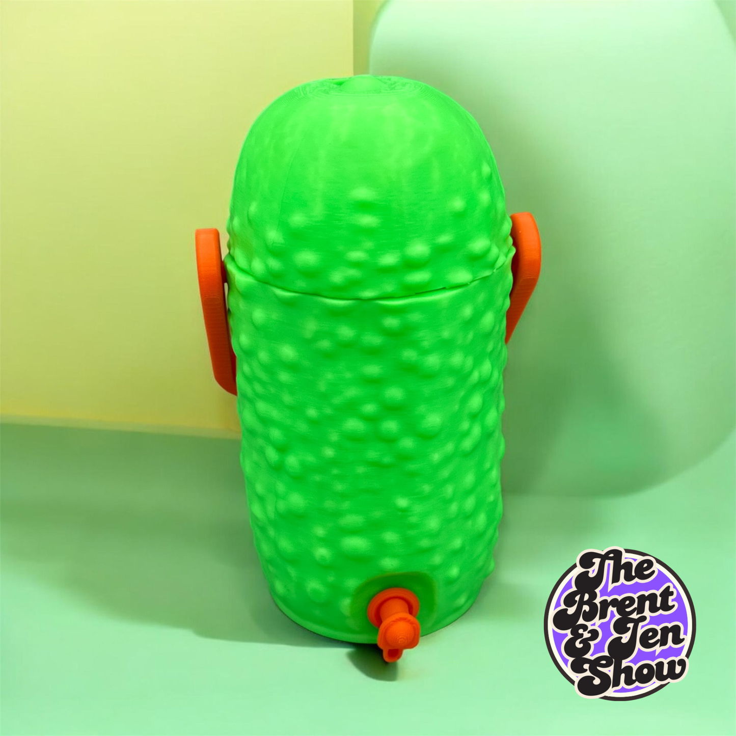 3D Printed Dill Pickle Can Cooler - Chilly Dilly Drink Sleeve Gag Gift