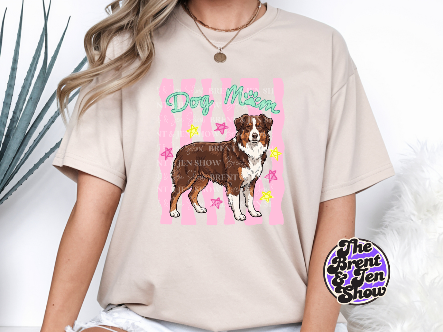 Australian Shepherd Dog Mom Graphic T-Shirt