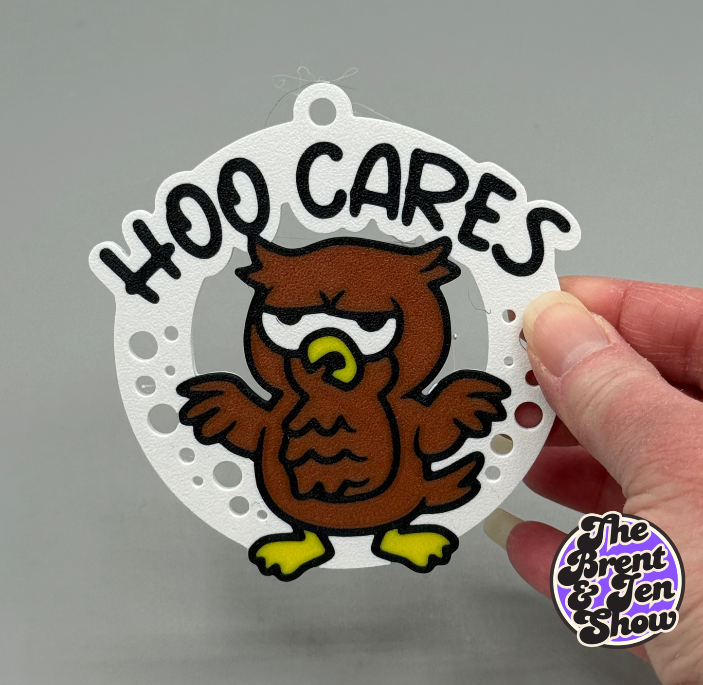 HOO CARES Grumpy Owl Ornament