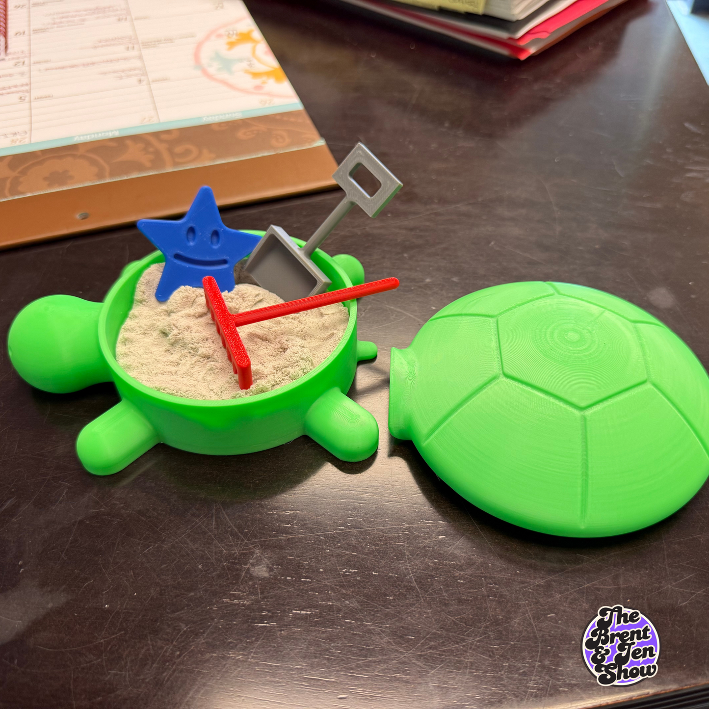 3D Printed Turtle Desk Sandbox Kit