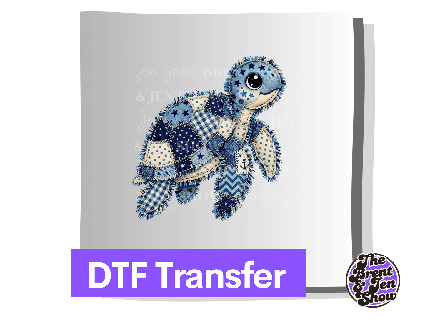 Patchwork Sea Turtle Transfer DTF/Sublimation