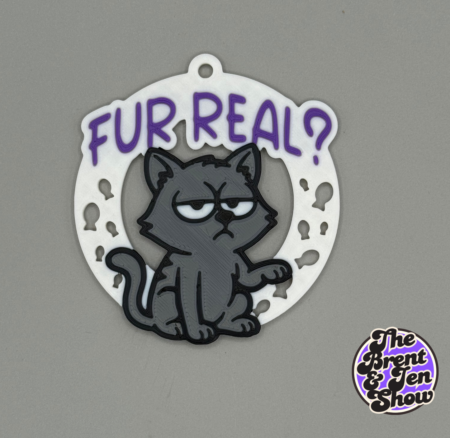 FUR REAL? Sarcastic Cat Ornament