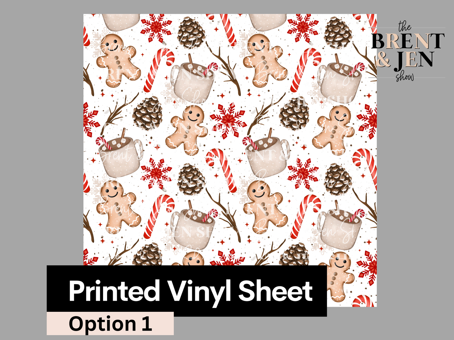 Christmas Things Seamless 1 Printed Vinyl Pattern