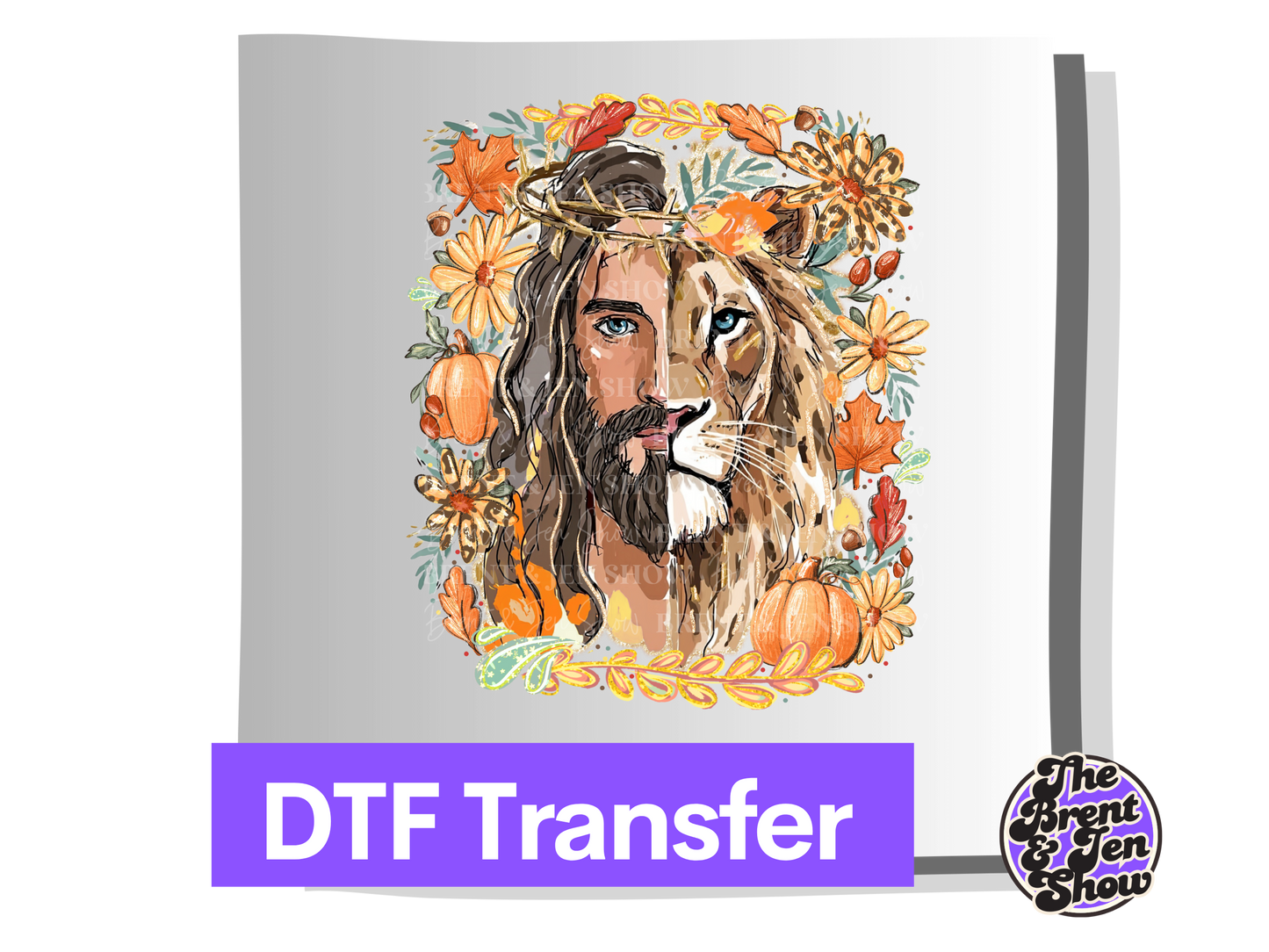 Fall Lion of Judah DTF/Sublimation Transfer, Ready to Press