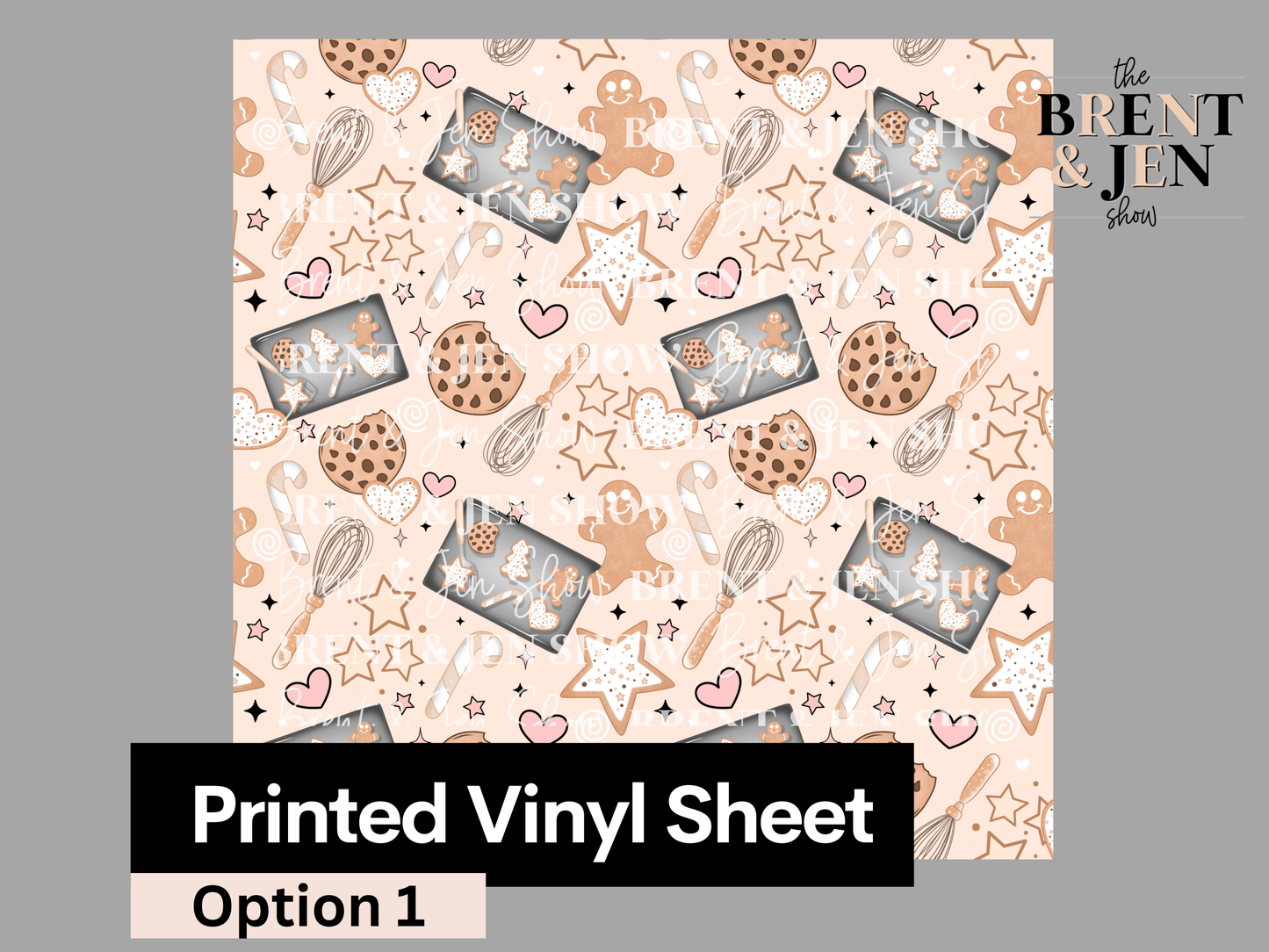 Christmas Baking Seamless Printed Vinyl Pattern