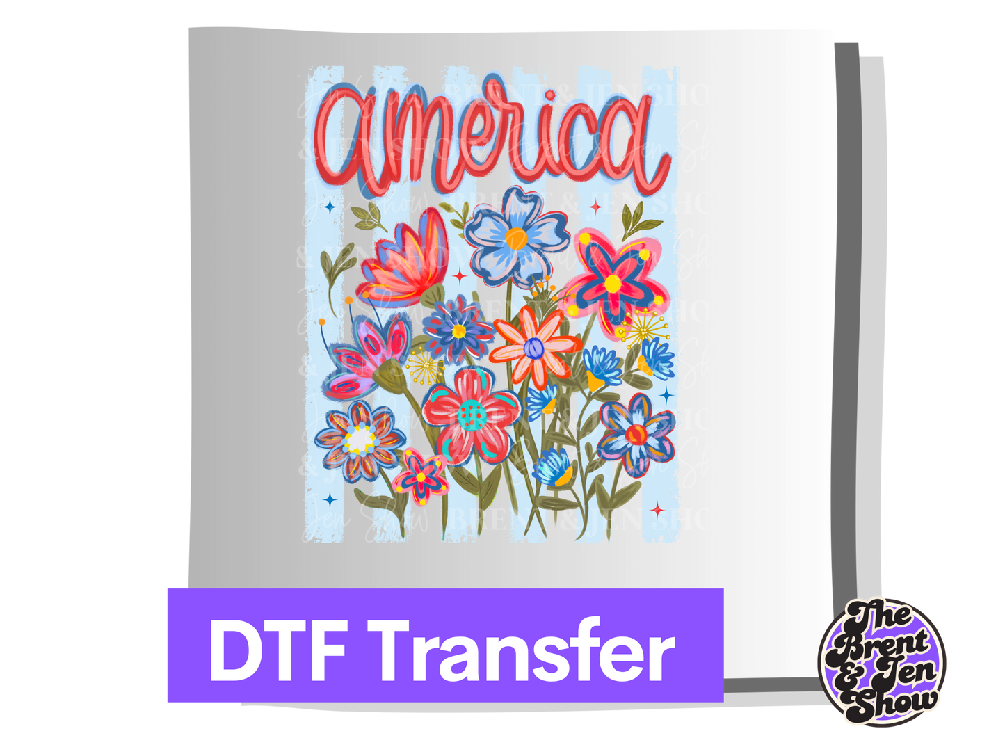 America Floral Transfer DTF/Sublimation
