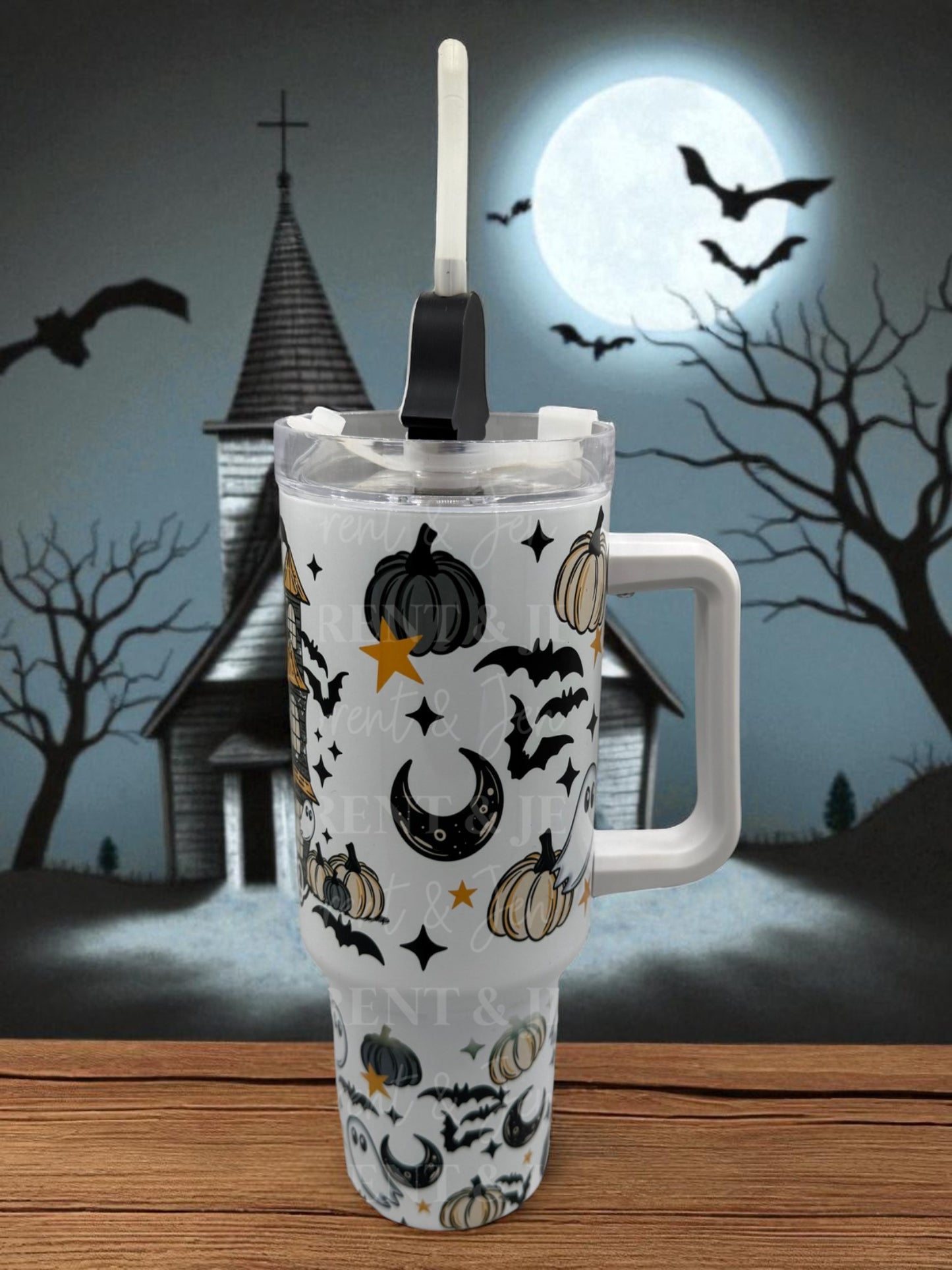 Halloween Haunted House Tumbler  40 oz Tumbler