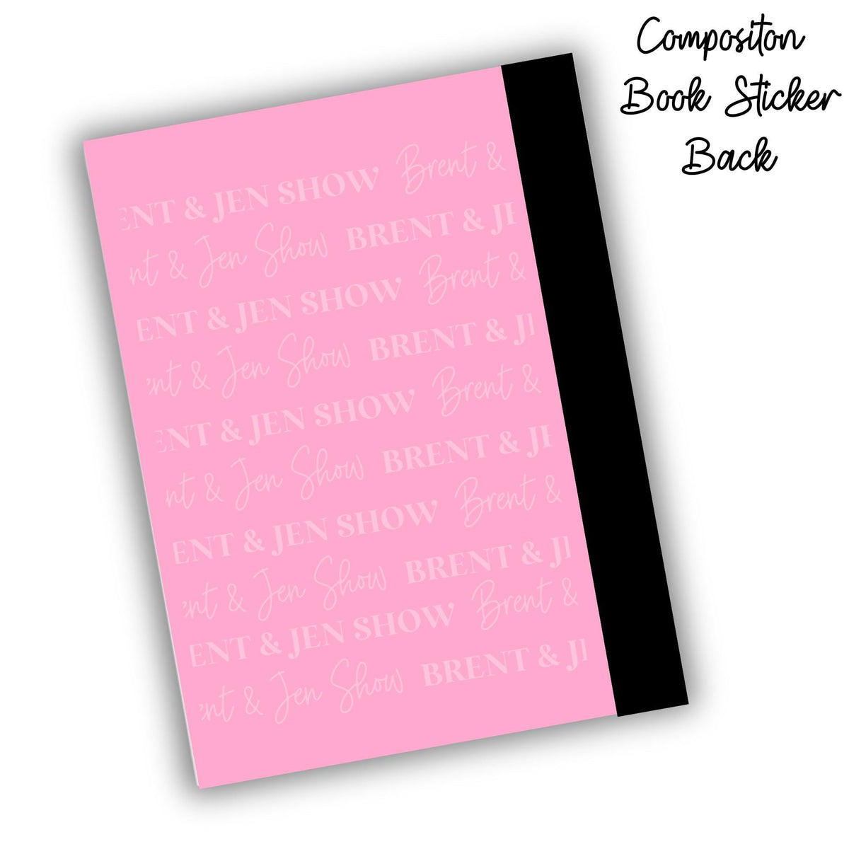 Pink Ribbon, Breast Cancer Awareness Composition Notebook Cover Stickers, Vinyl Front Back Set