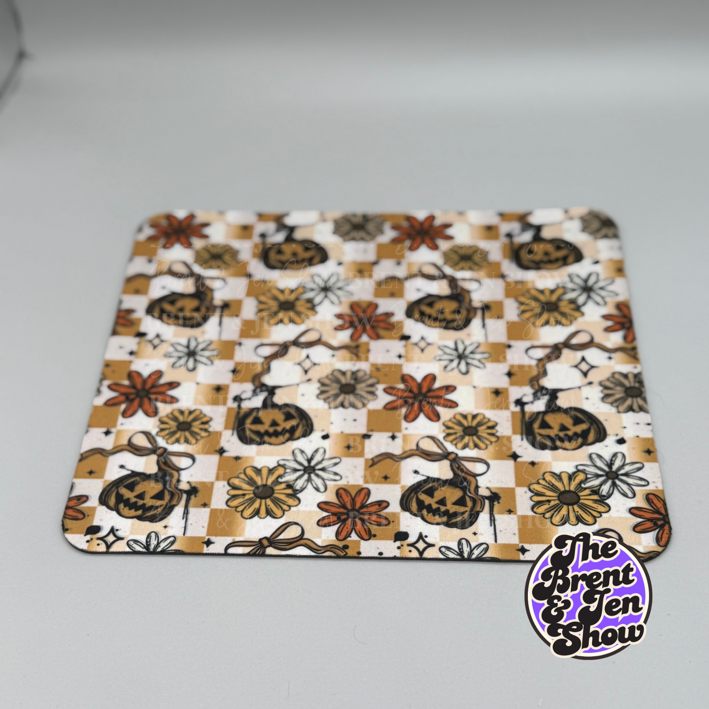 Pumpkin Floral Fall Mousepad