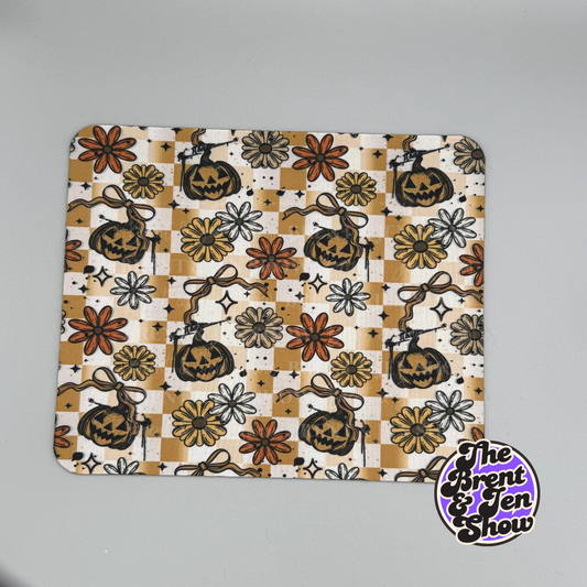 Pumpkin Floral Fall Mousepad