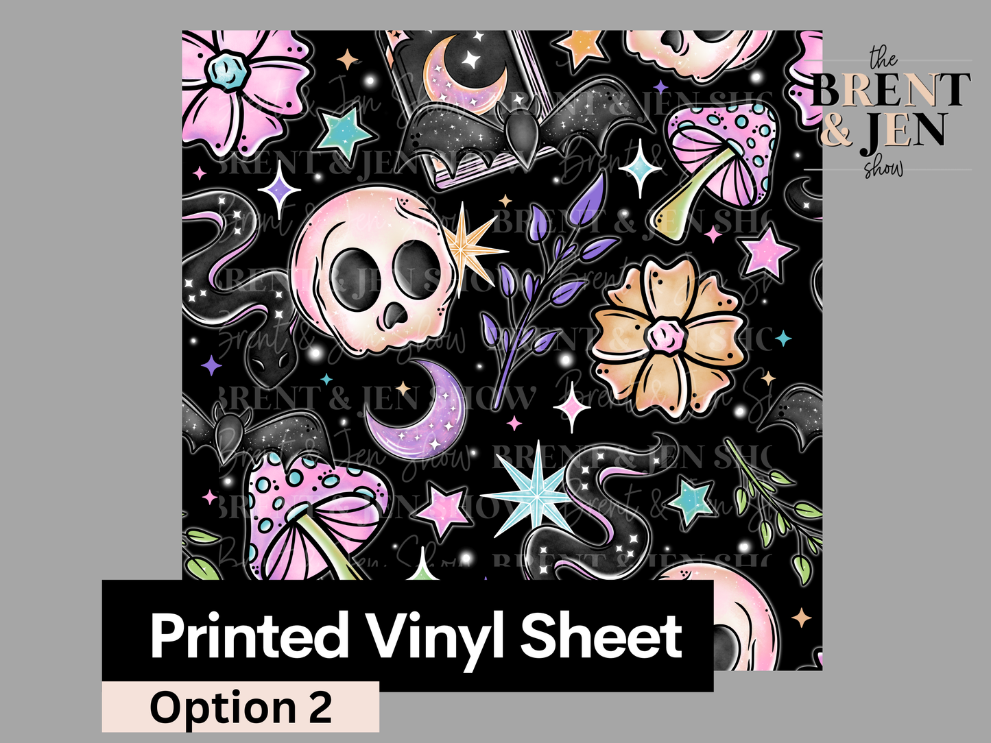 Colorful Witchy Seamless, Printed Patterned Vinyl