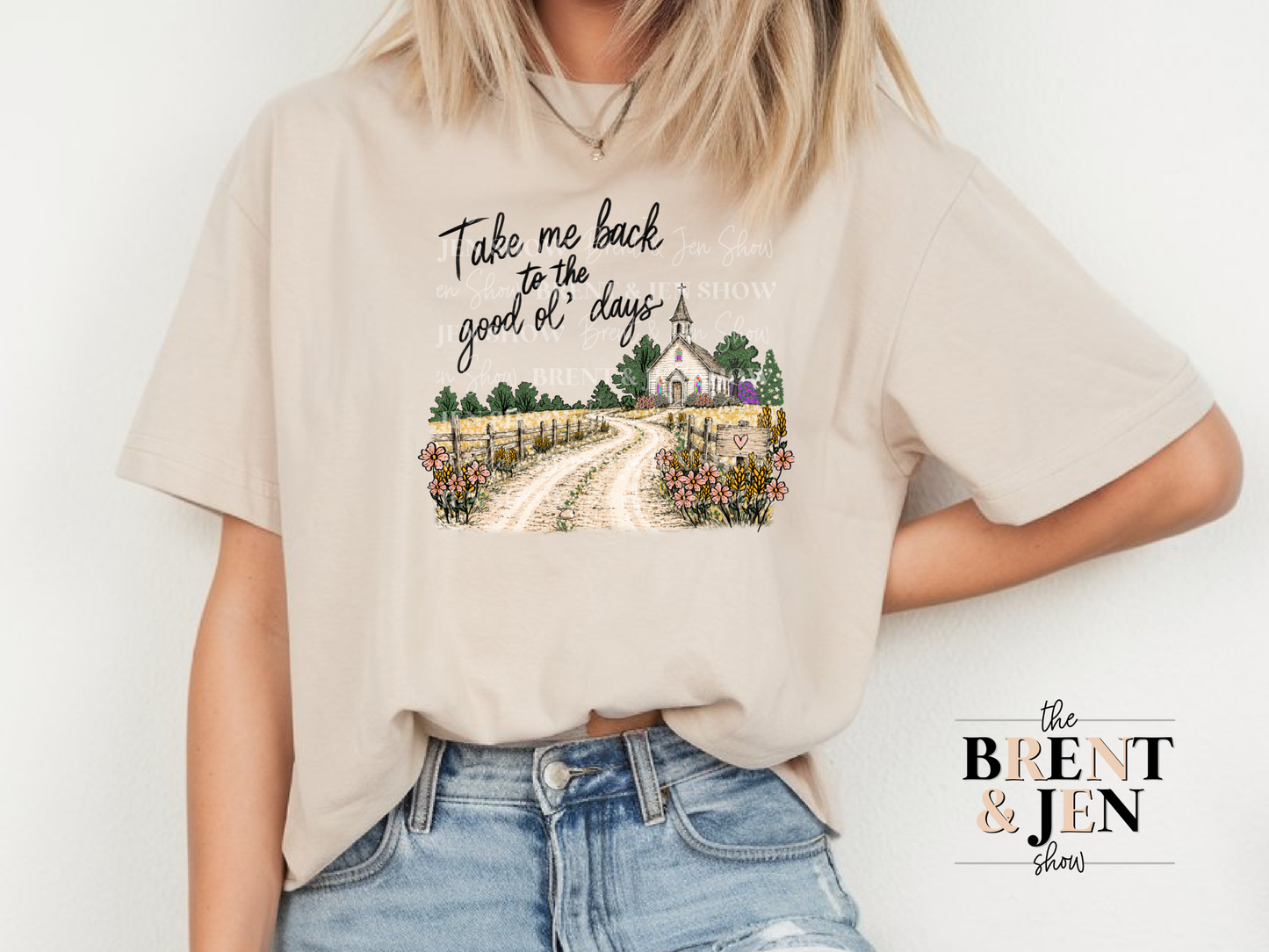 Take Me Back Good Ol' Days Church Graphic T-Shirt