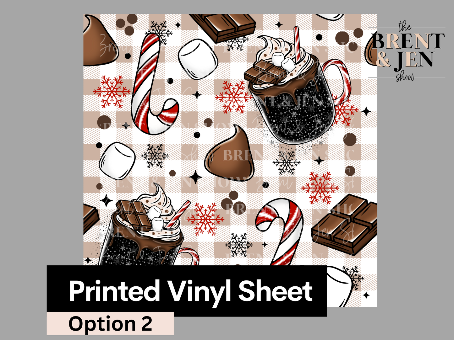 Hot Cocoa Weather Seamless Vinyl Pattern