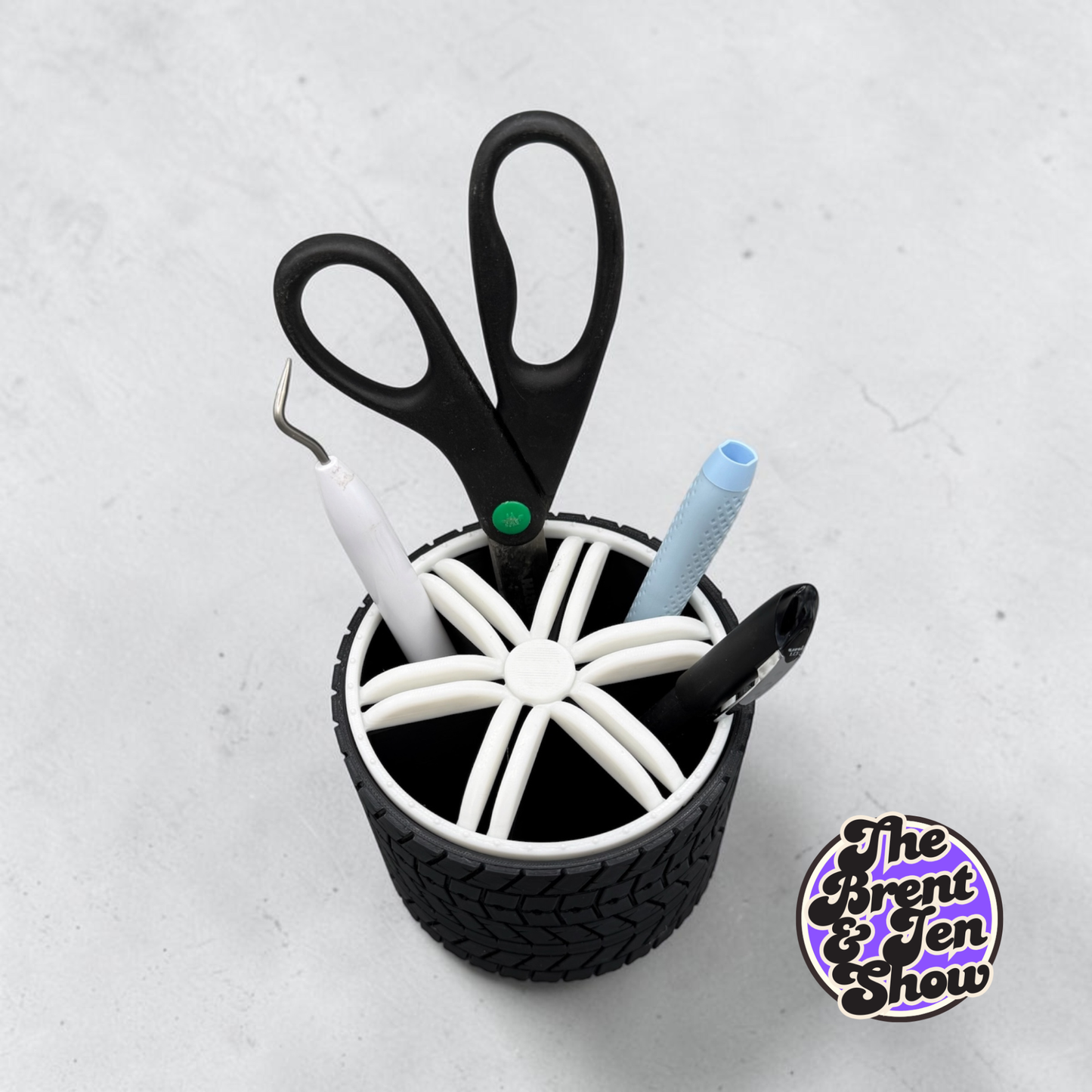 Tire Desk Pen Holder - 3D Printed