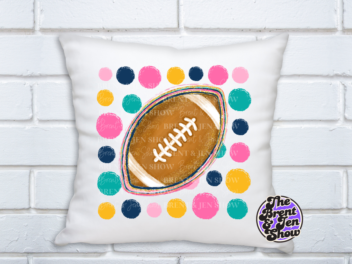 Polka Dot Football DTF/Sublimation Transfer, Ready to Press