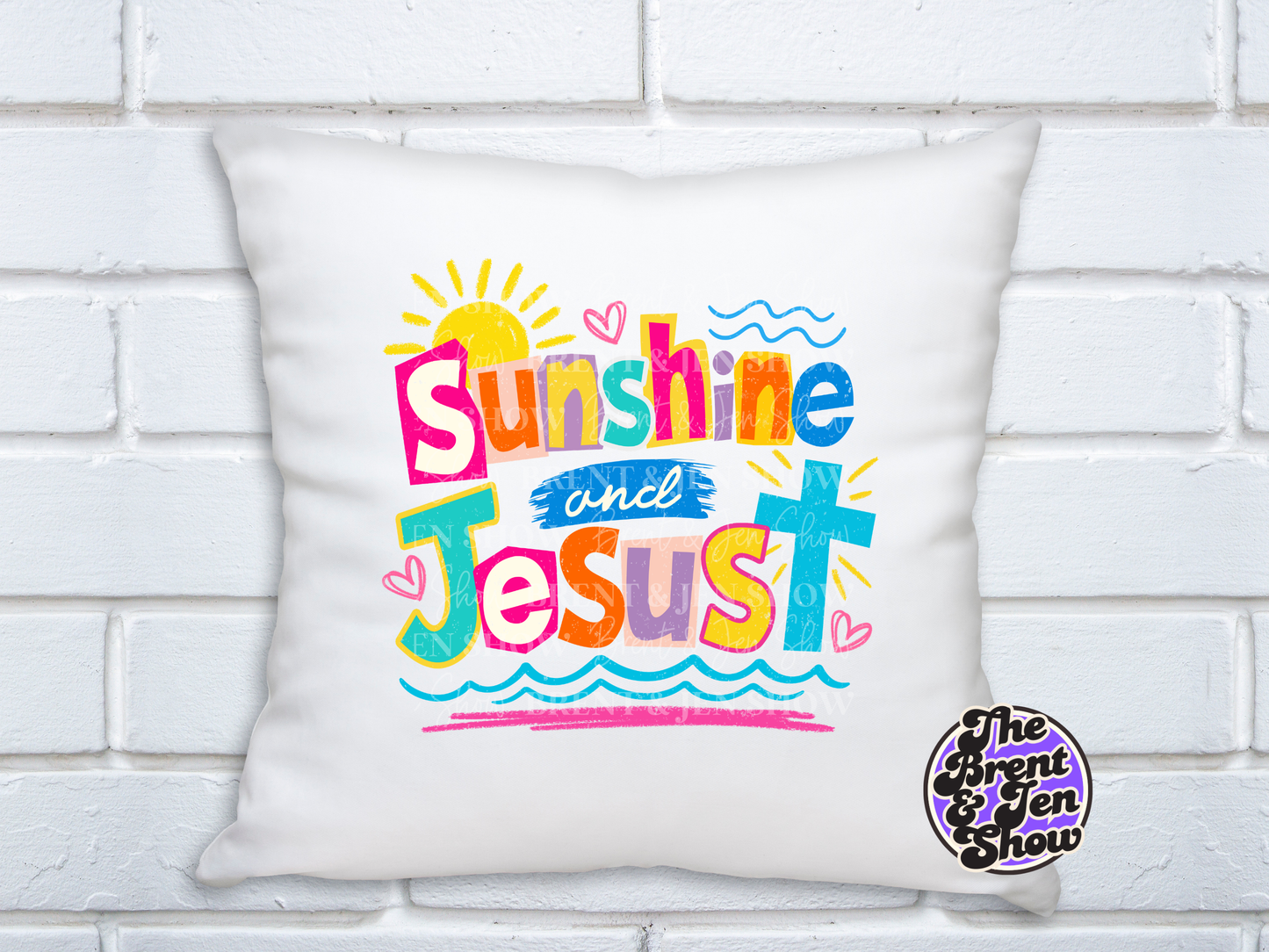 Sunshine and Jesus DTF or Sublimation Transfer: Christian Apparel Graphic