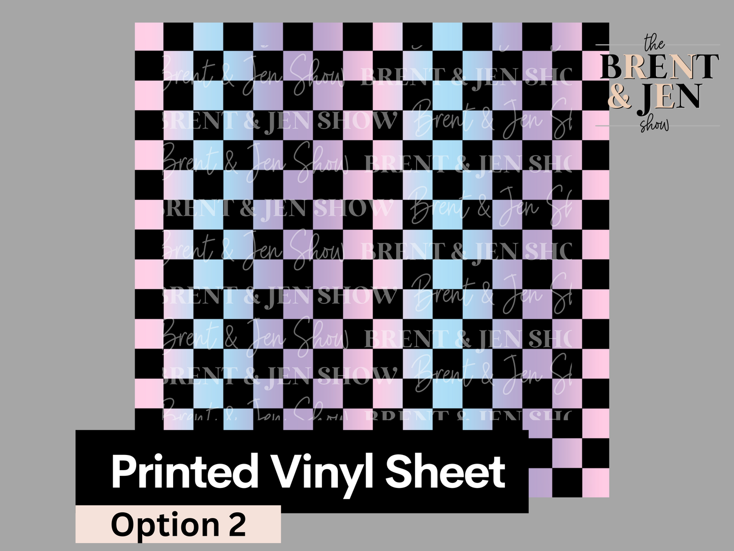 Pastel Checkers, Printed Patterned Vinyl