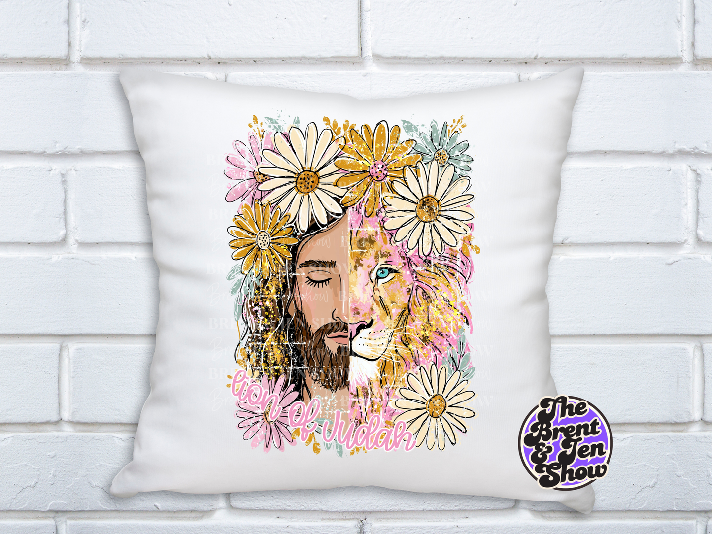 Lion of Judah Daisy Floral DTF/Sublimation Transfer, Ready to Press