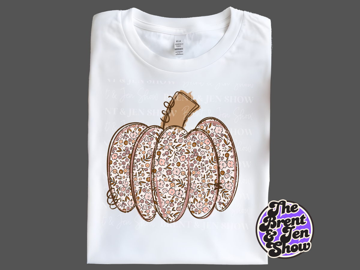 Floral Pumpkin T Shirt