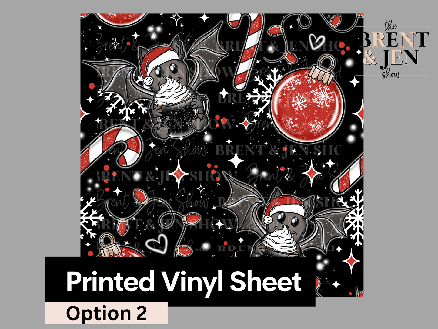 Santa Bat Seamless Vinyl Pattern