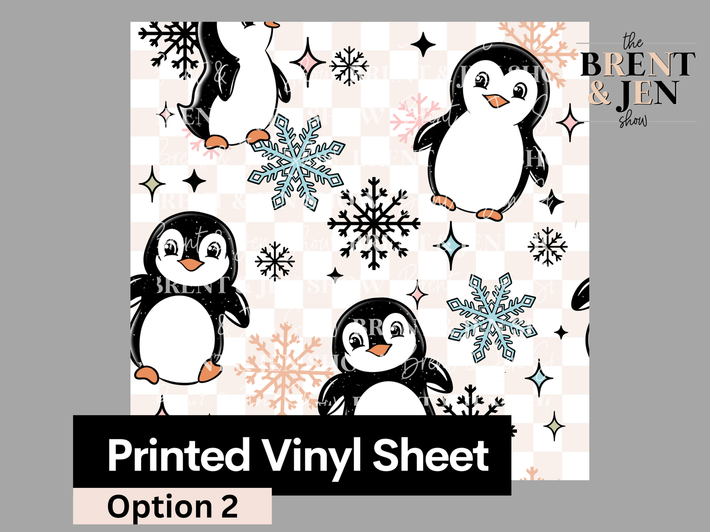 Too Cold Penguin, Printed Patterned Vinyl