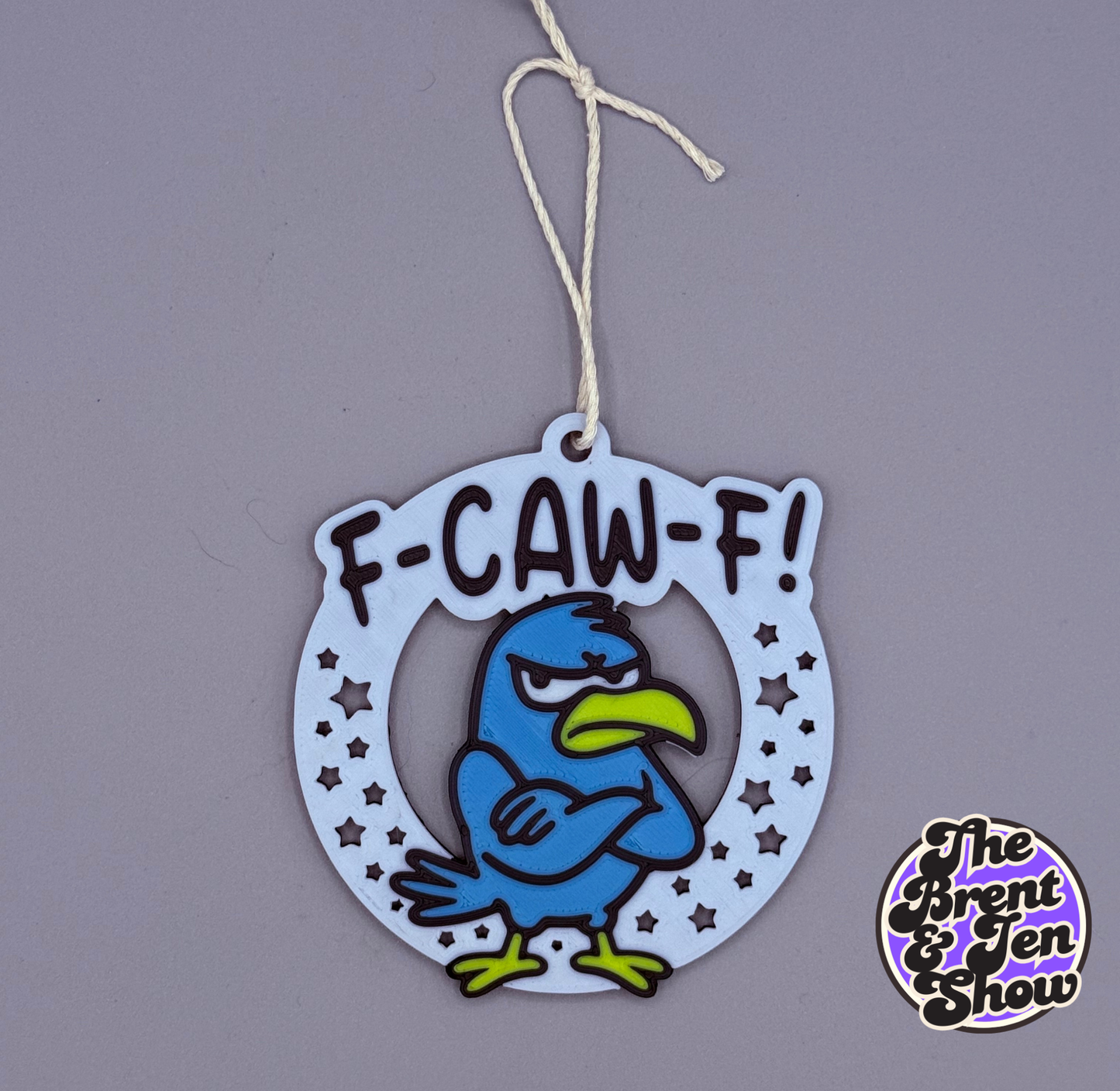 F-CAW-F! Grumpy Bird Ornament: