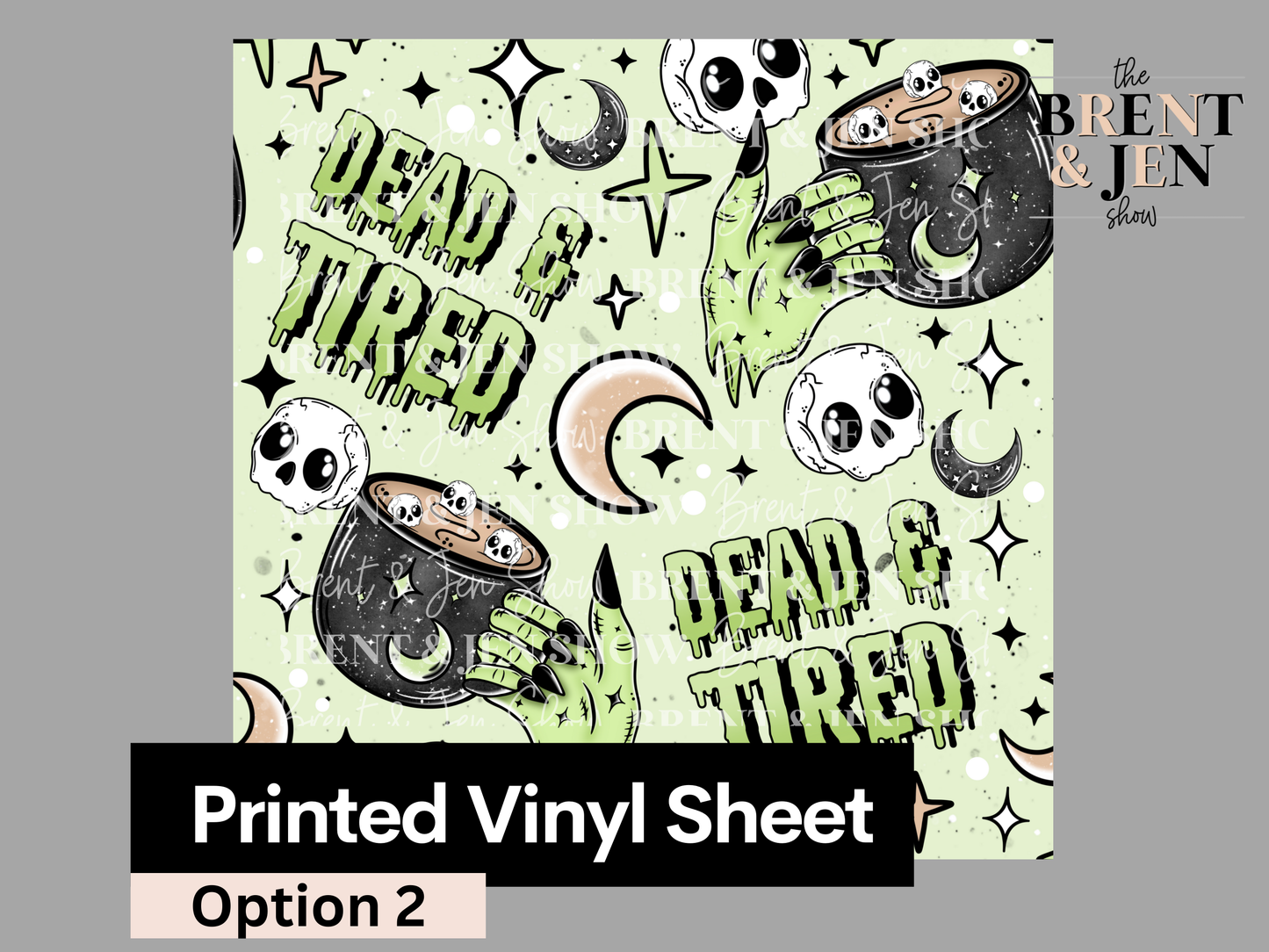 Dead & Tired Seamless Printed Vinyl Pattern