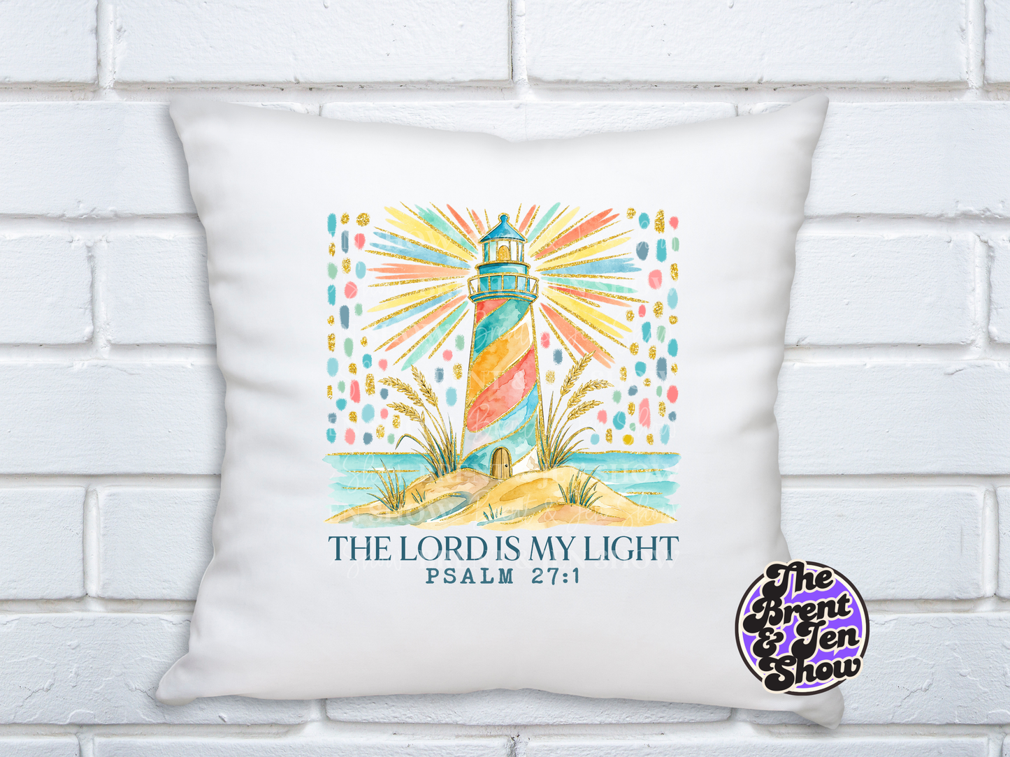 Lighthouse Psalm 27:1  DTF/Sublimation Transfer, Ready to Press