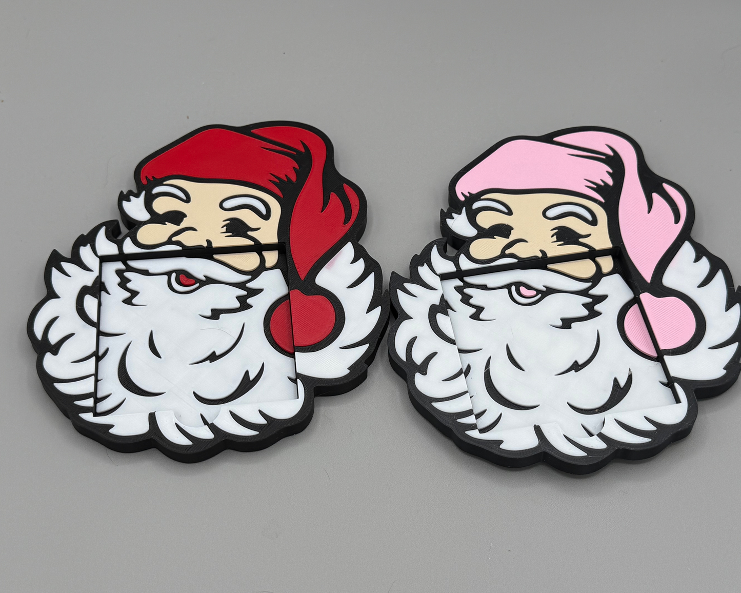 Christmas Santa Sticky Note Holder, 3D Printed Holiday Desk Organizer