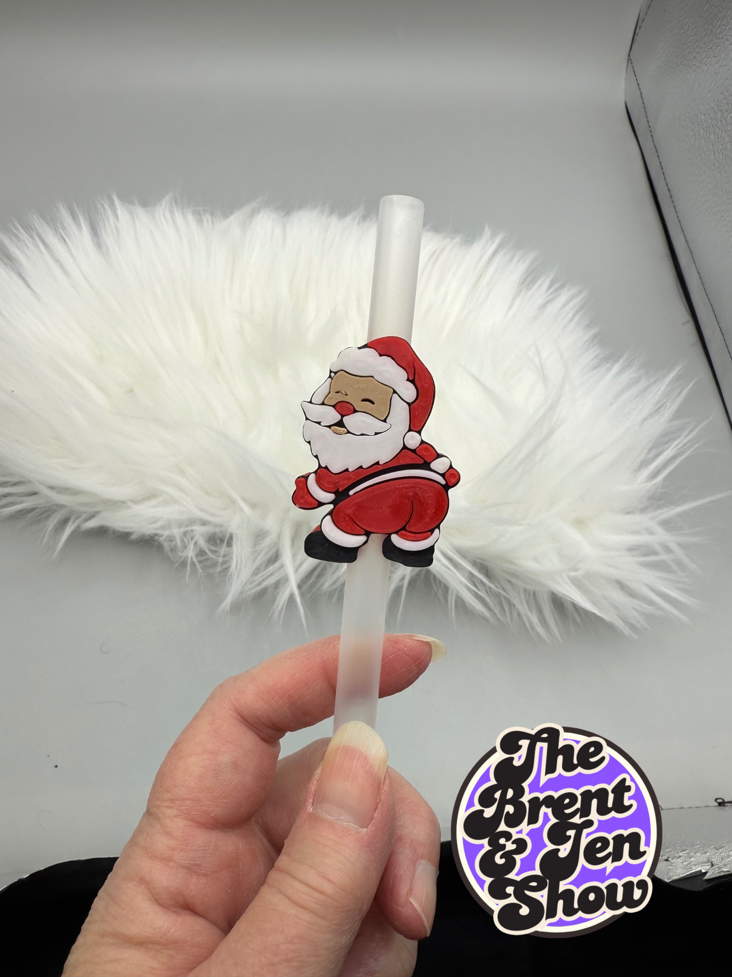 Jolly Santa Claus Straw Topper - 3D Printed