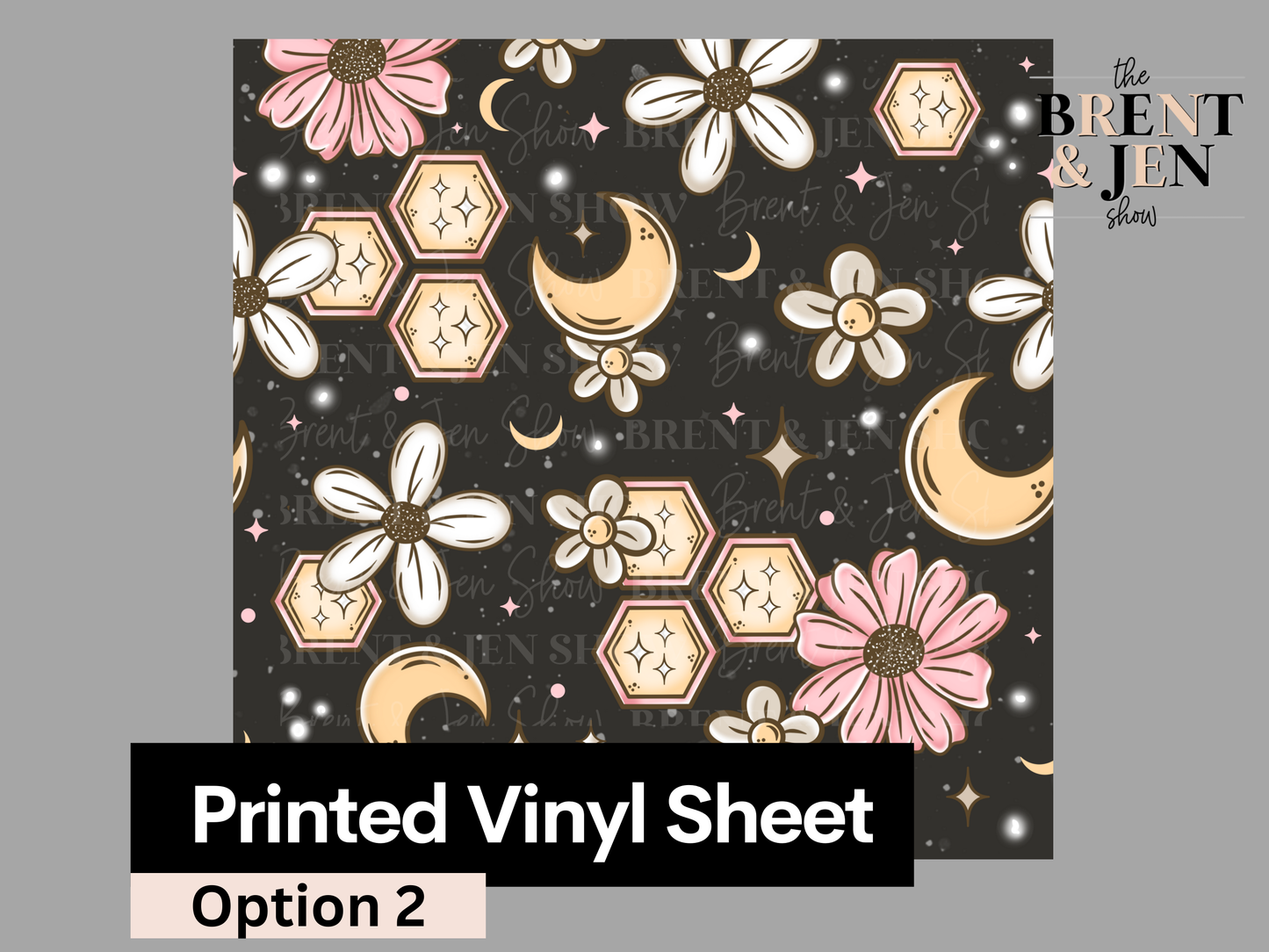 Floral Honeycomb Seamless Vinyl Pattern