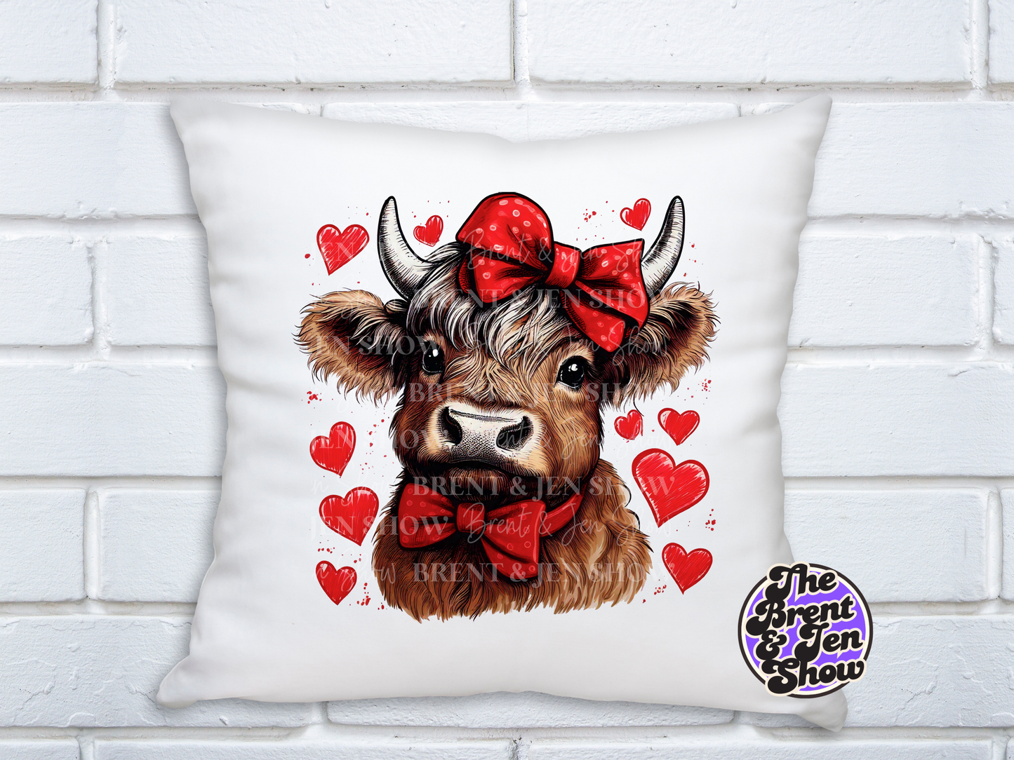 Cow Heart Transfer DTF/Sublimation
