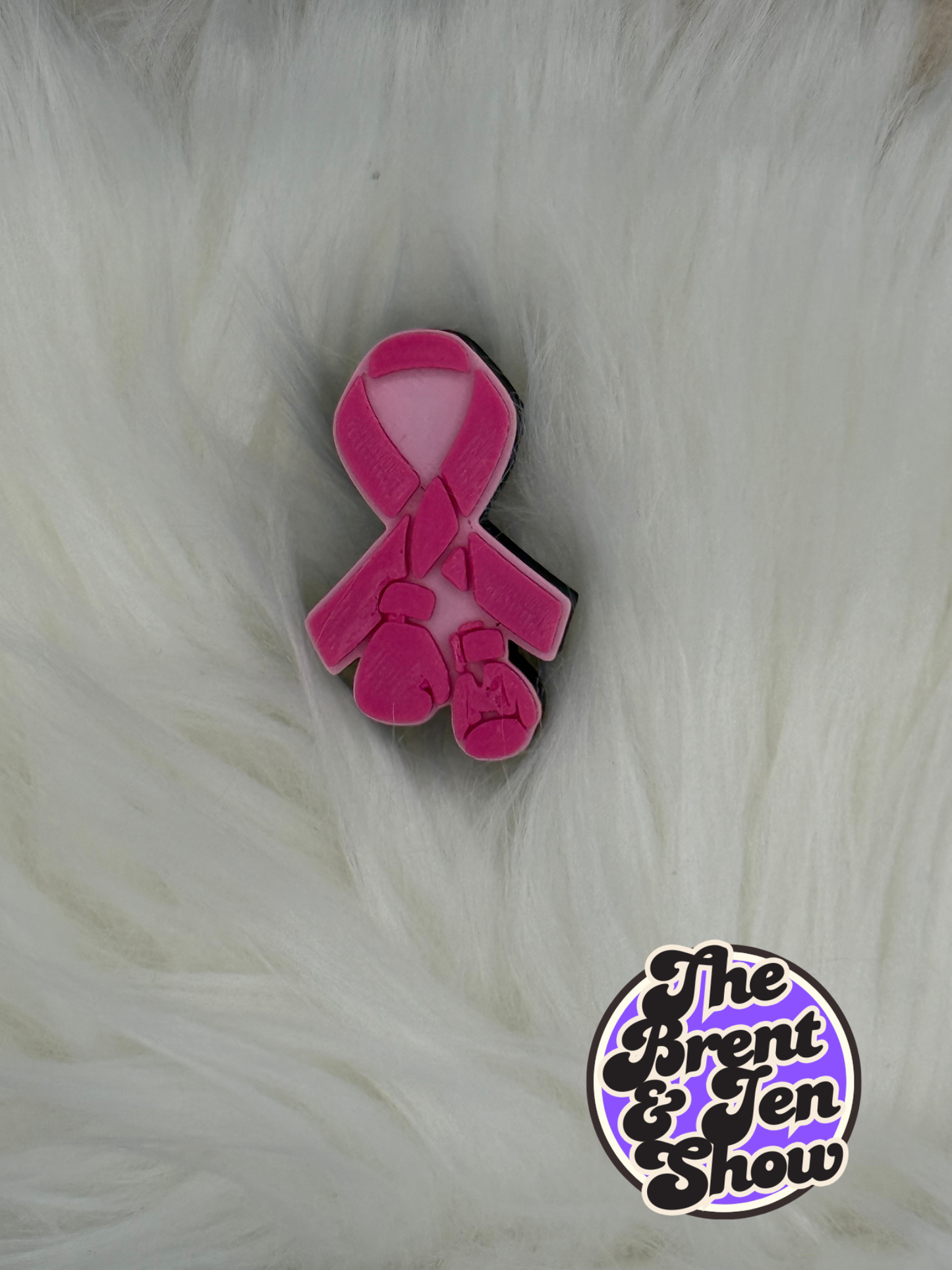 Pink Ribbon & Boxing Gloves Straw Topper - 3D Printed