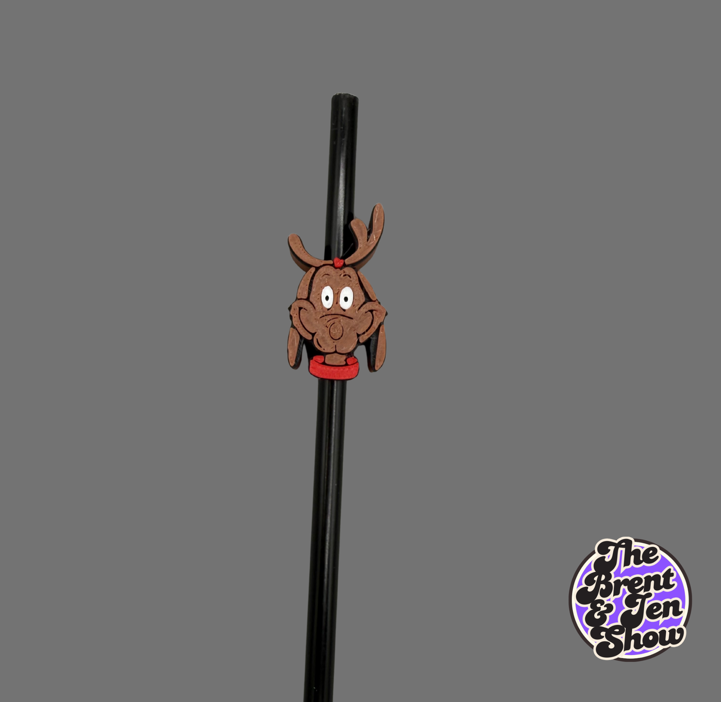 Christmas Max Dog Straw Topper |  PLA Drink Accessory