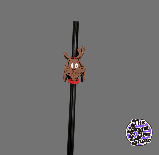 Christmas Max Dog Straw Topper |  PLA Drink Accessory