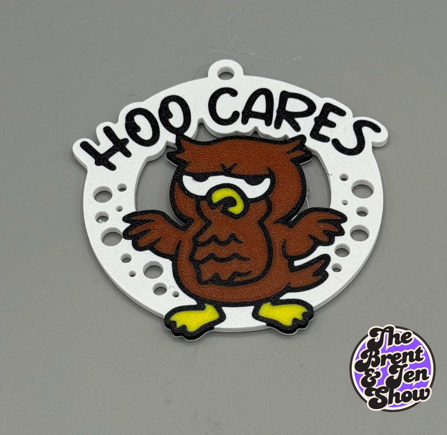 HOO CARES Grumpy Owl Ornament