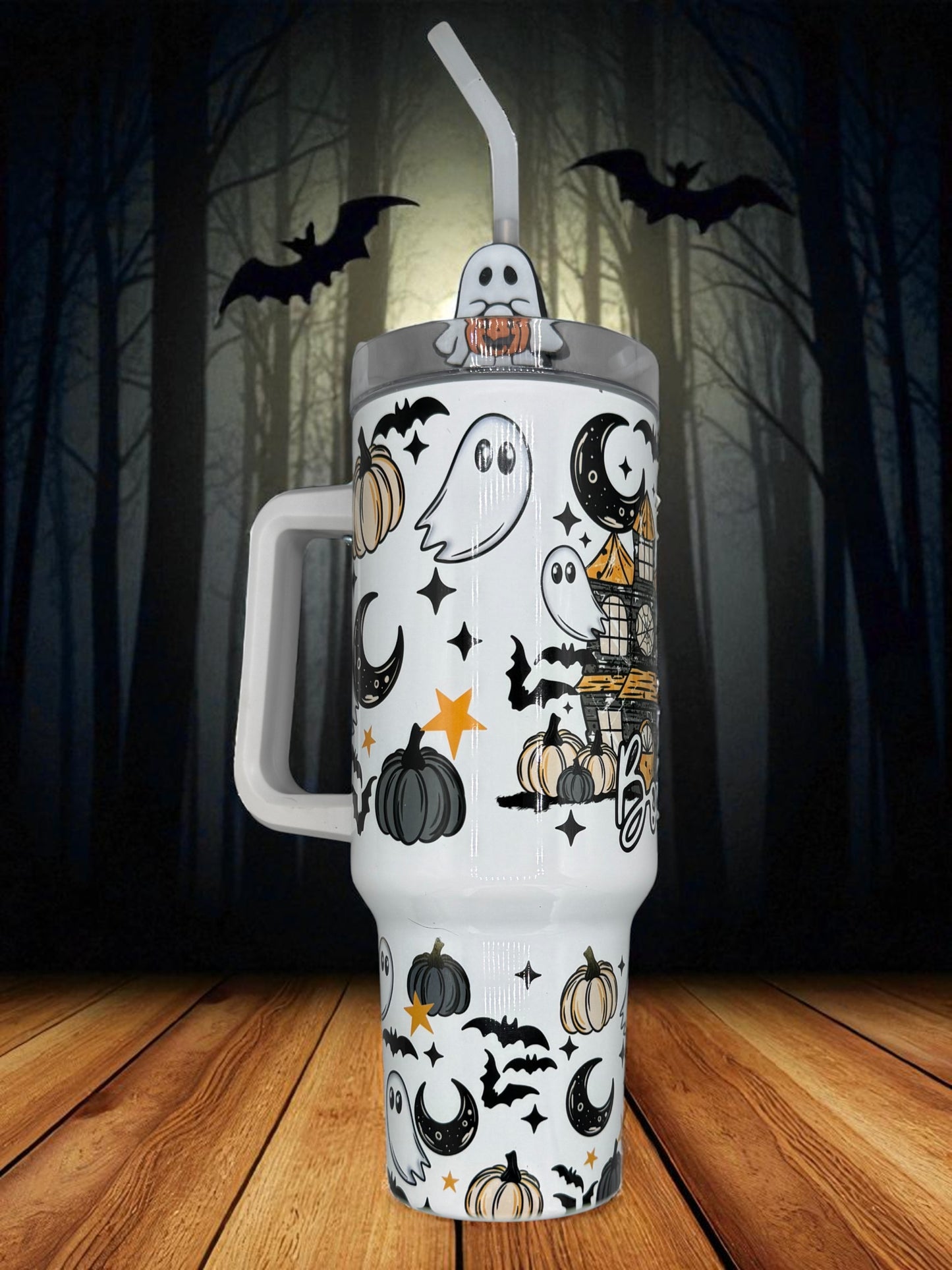 Halloween Haunted House Tumbler  40 oz Tumbler