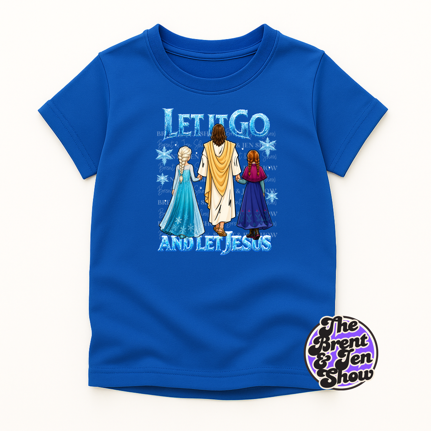 Let It Go, And Let Jesus Kids T Shirt