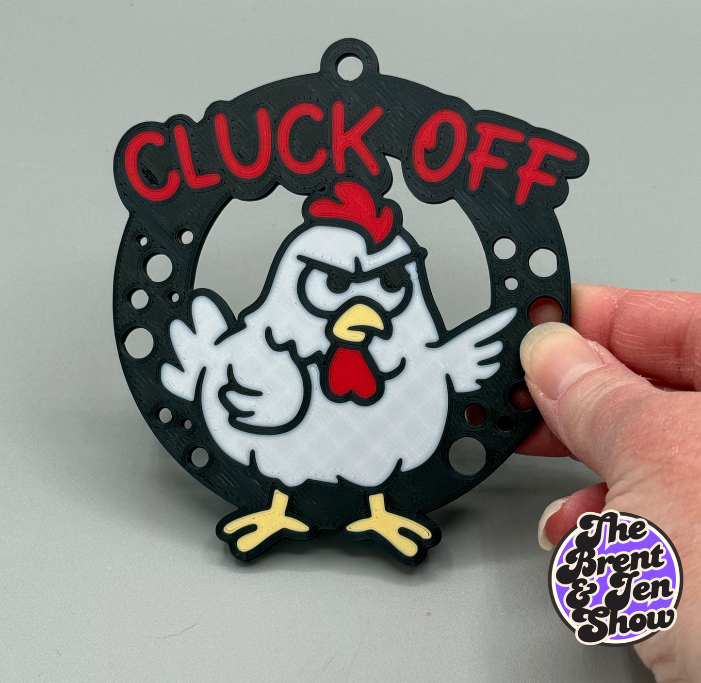 Cluck Off Chicken Ornament