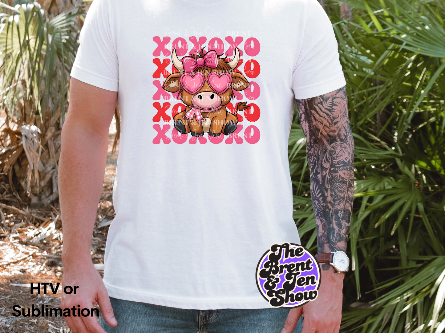 XOXO Cow Transfer DTF/Sublimation Template