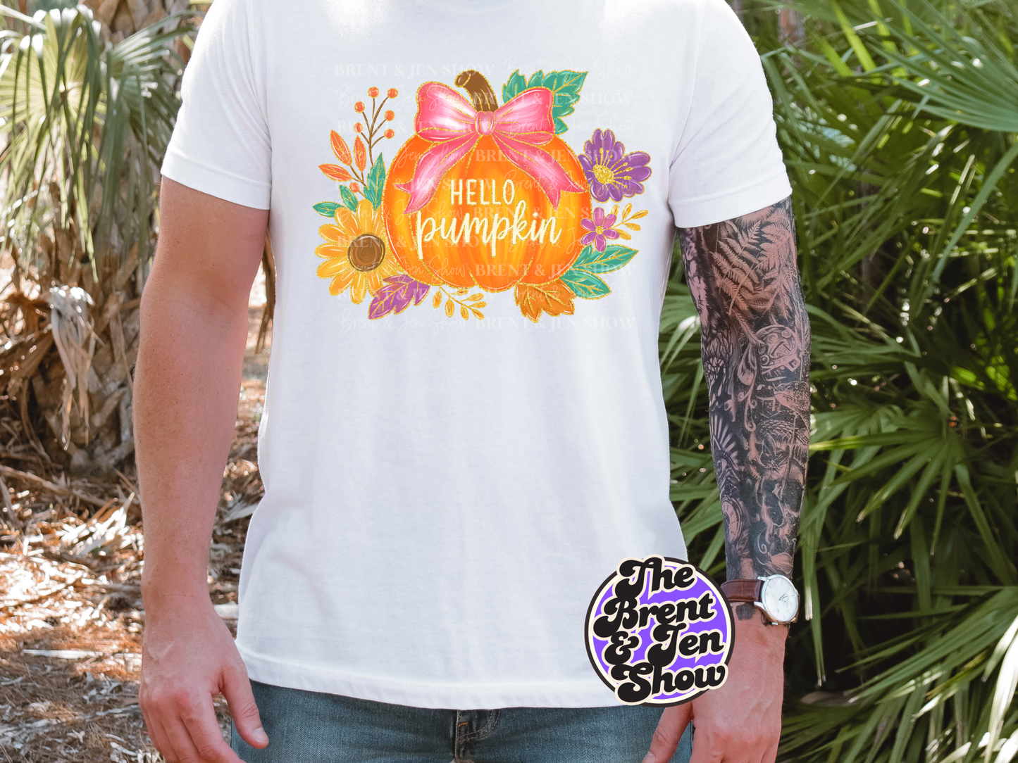 Hello Pumpkin Fall Design DTF/Sublimation Transfer, Ready to Press