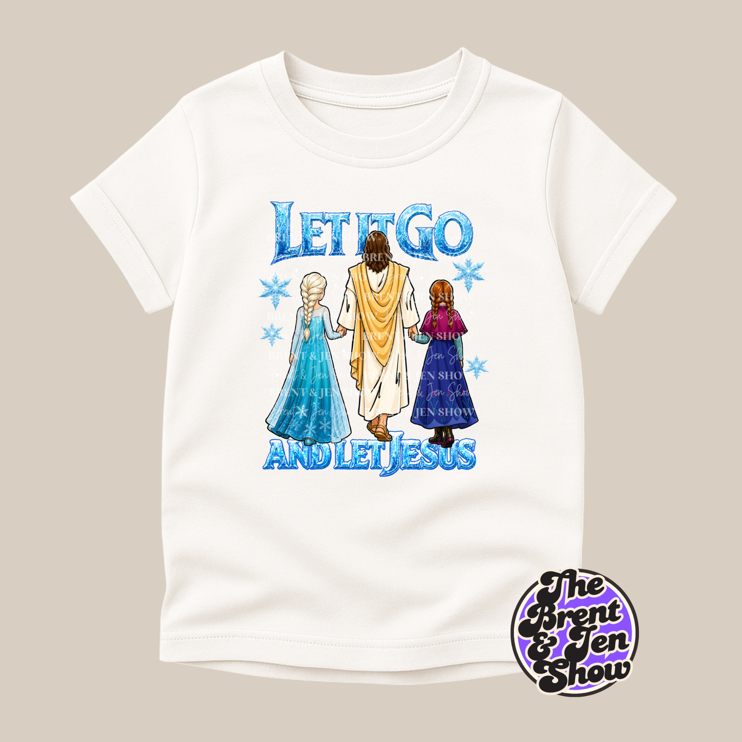Let It Go, And Let Jesus Kids T Shirt