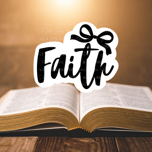 Faith Ribbon Sticker or Car Decal