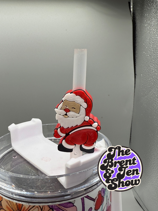 Jolly Santa Claus Straw Topper - 3D Printed