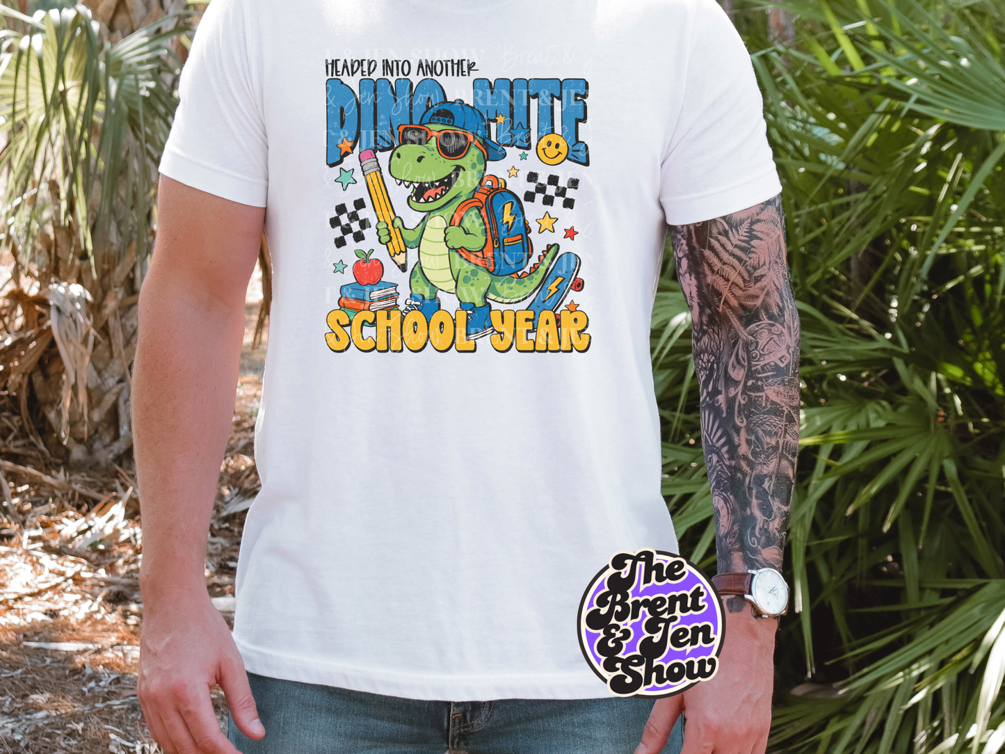 Headed Into Another Dino-mite School Year DTF or Sublimation Transfer