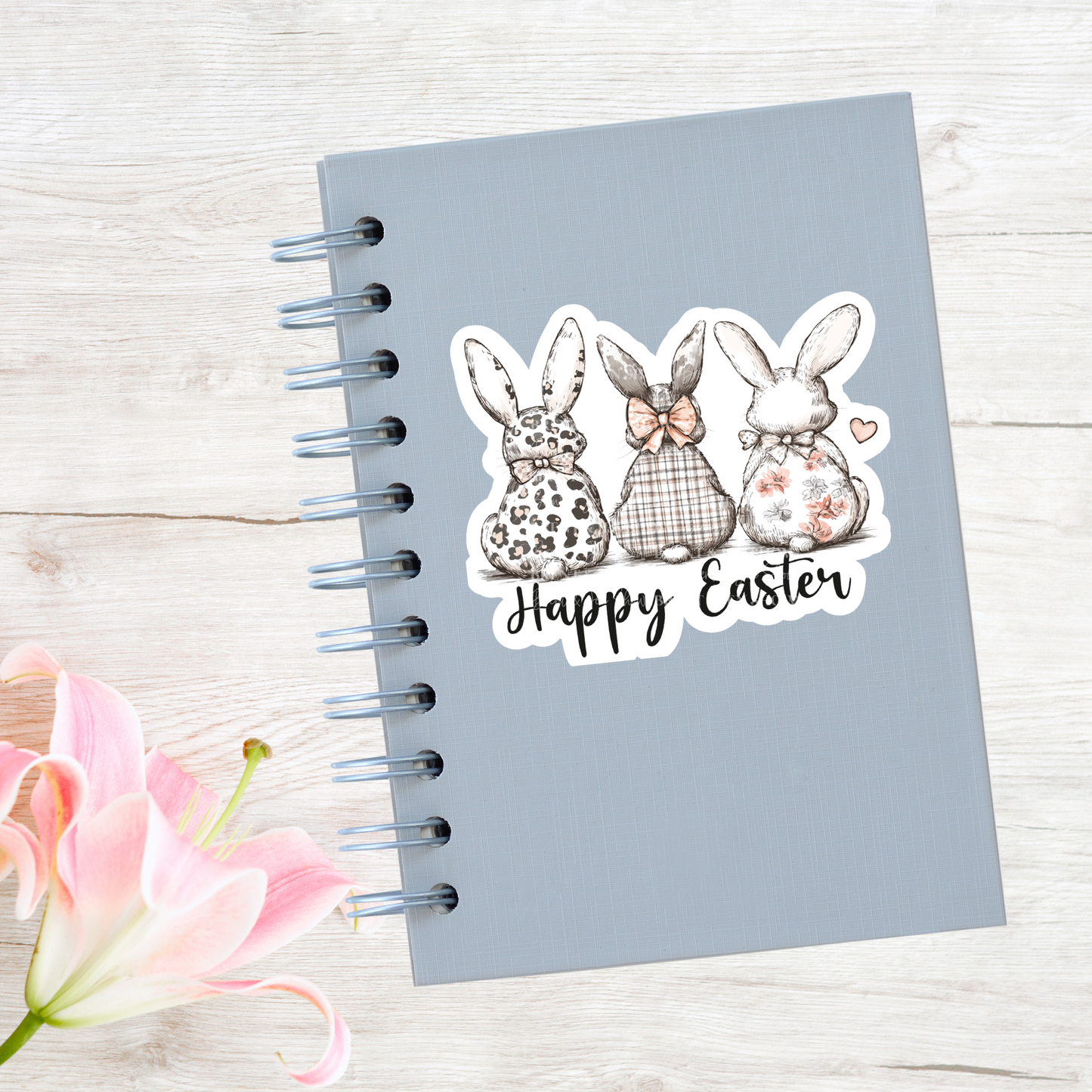 Happy Easter Bunnies Sticker