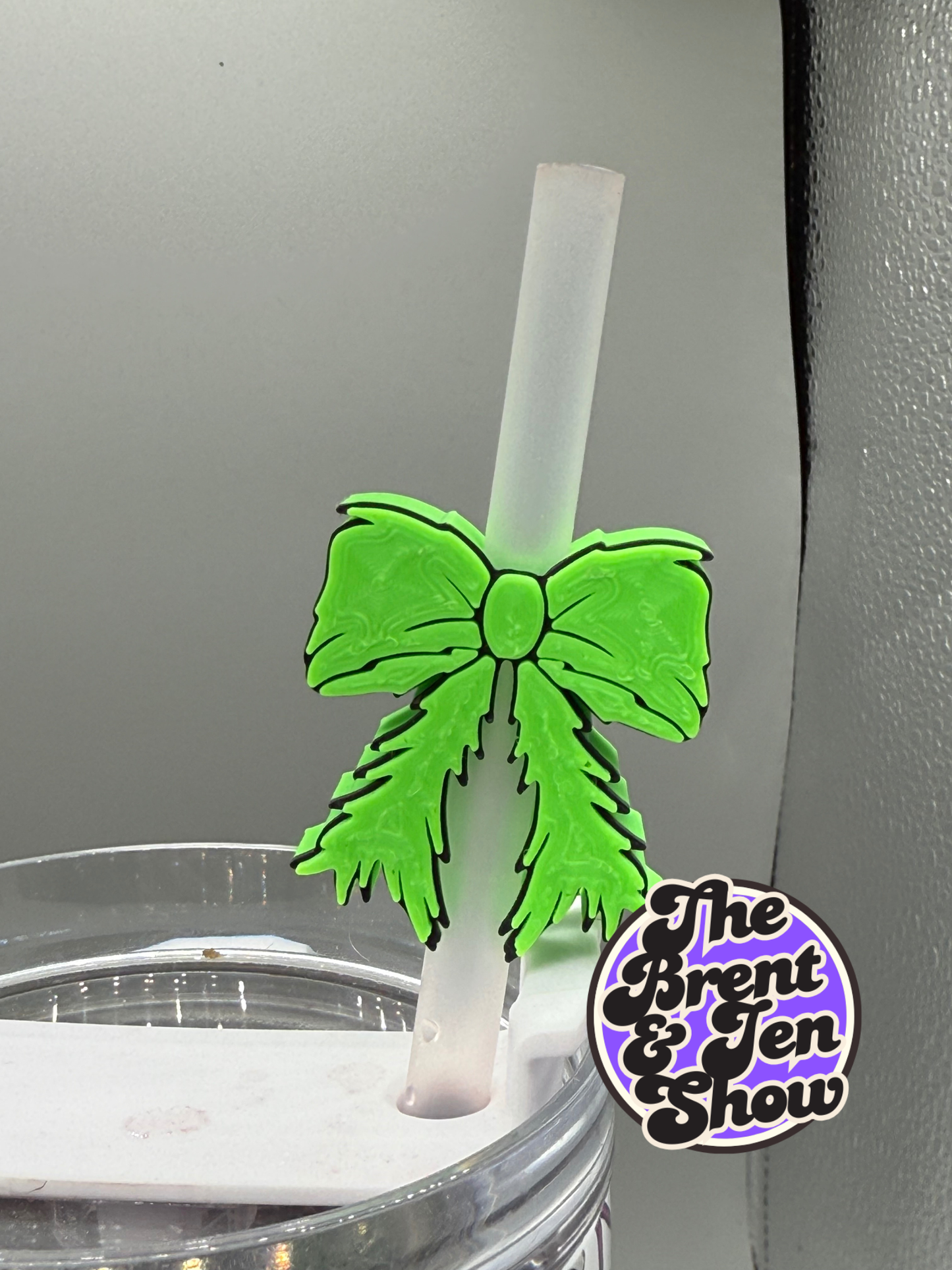 Fuzzy Bow Straw Topper - 3D Printed