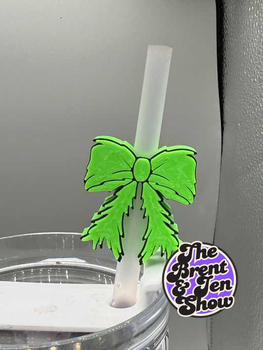 Fuzzy Bow Straw Topper - 3D Printed
