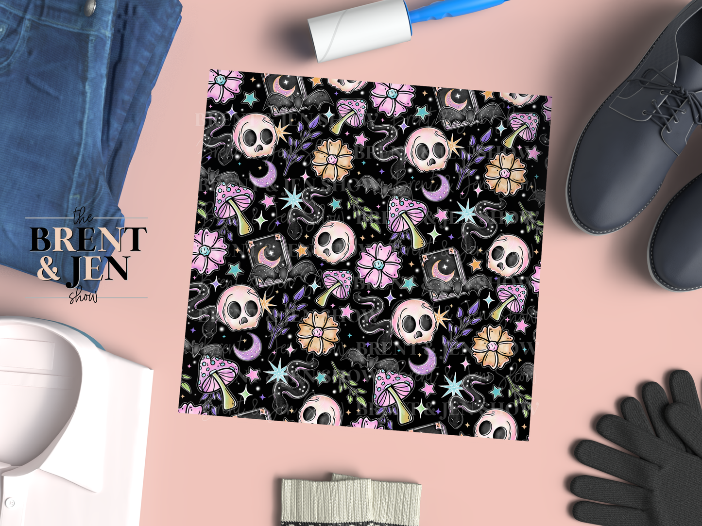 Colorful Witchy Seamless, Printed Patterned Vinyl
