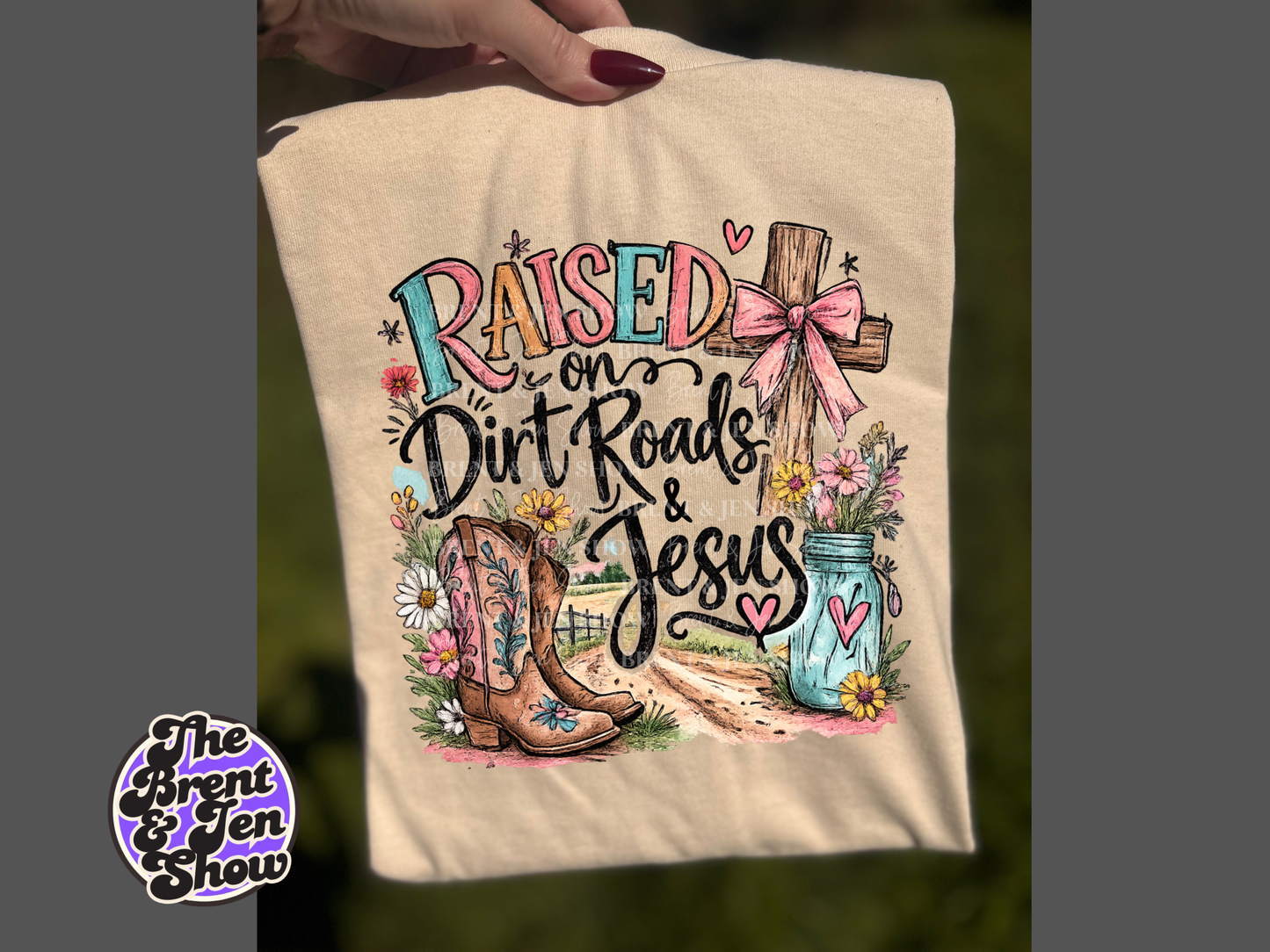 Raised on Dirt Roads & Jesus T-Shirt